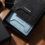Ví Da Nam Form Ngang Hiệu Ứng Denim