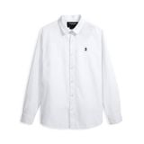 Áo Sơ Mi Oxford Nam Tay Dài Blank Color Embroider Form Slim