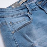 Quần Short Jeans Slim Wash Block