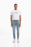 Quần Jeans Skinny Wash Ripped Paint Splatter