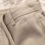 Quần Linen Regular Elastic Waistband Embroider