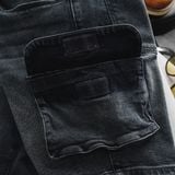 Quần Short Jeans Slimfit Cargo