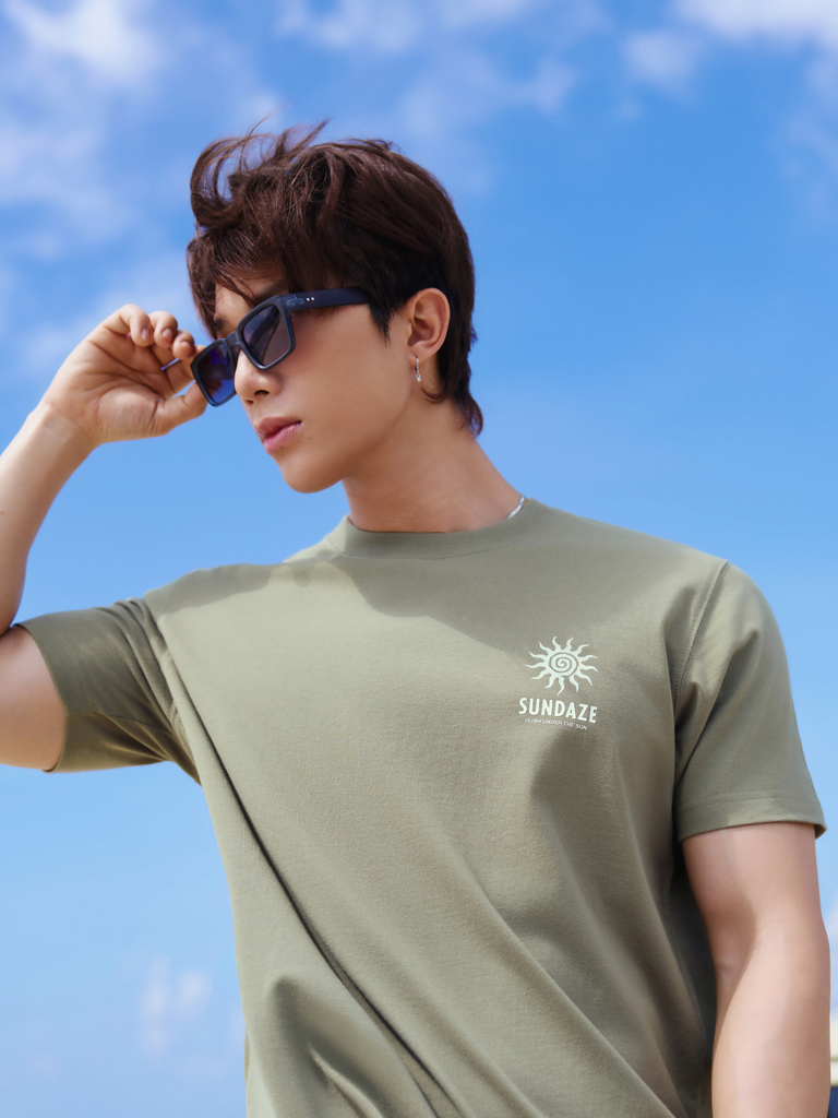 Áo Thun Nam Họa Tiết In Sundaze Rush Form Regular