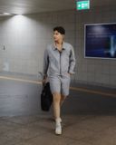 Quần Short Denim Nam Striped Utility Form Regular