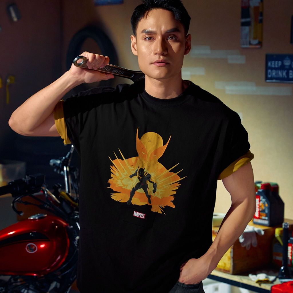 Áo Thun Nam Họa Tiết Marvel Wolverine Comeback Form Oversize