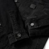 Áo Khoác Denim Nam Moss Black Wash Form Regular