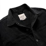 Áo Khoác Denim Nam Moss Black Wash Form Regular