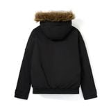 Áo Khoác Vải Gió Nam Faux Fur Trim Hooded Puffer Coat Form Regular