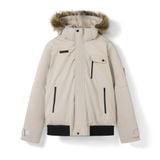 Áo Khoác Vải Gió Nam Faux Fur Trim Hooded Puffer Coat Form Regular