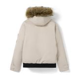 Áo Khoác Vải Gió Nam Faux Fur Trim Hooded Puffer Coat Form Regular
