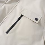 Áo Khoác Vải Gió Nam Faux Fur Trim Hooded Puffer Coat Form Regular