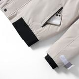 Áo Khoác Vải Gió Nam Faux Fur Trim Hooded Puffer Coat Form Regular