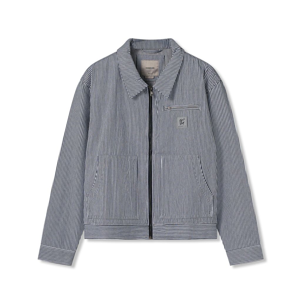 Áo Khoác Denim Nam Sọc Navy Striped Utility Form Regular