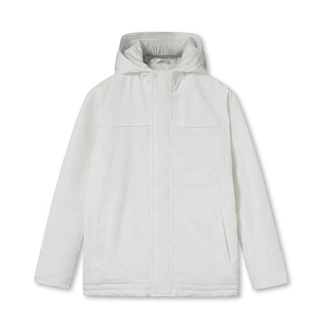Áo Khoác Nam Chần Bông Có Nón Zip Up Padded Form Regular