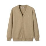 Áo Len Nam Cardigan Basic Thêu Logo