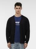 Áo Len Nam Cardigan Basic Thêu Logo