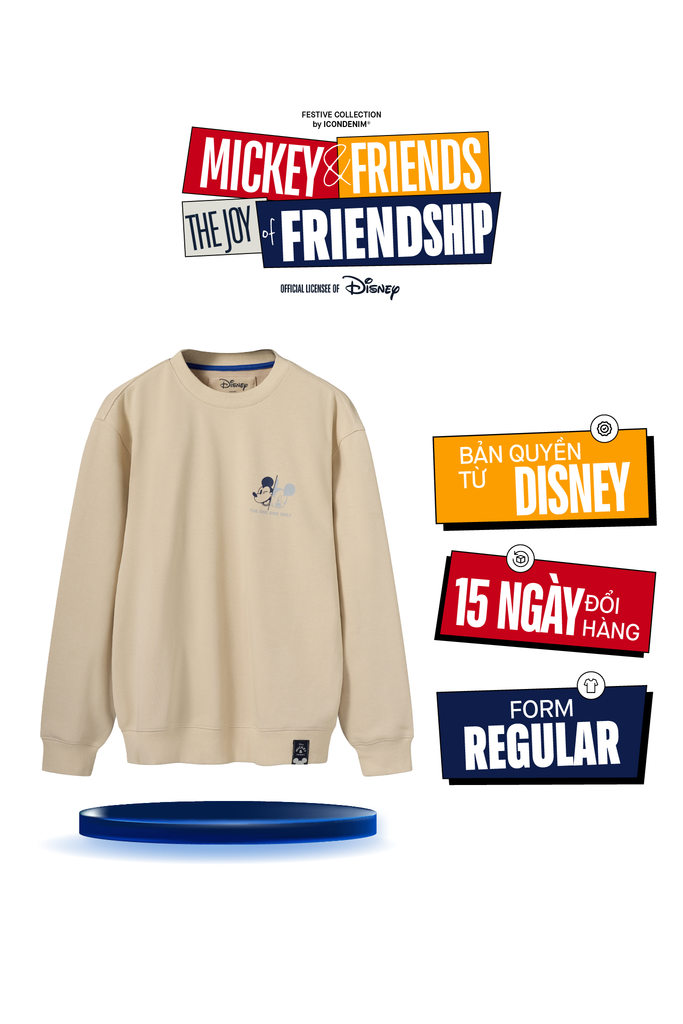 Áo Nỉ Nam Họa Tiết Mickey & Friends The Emotions Form Regular