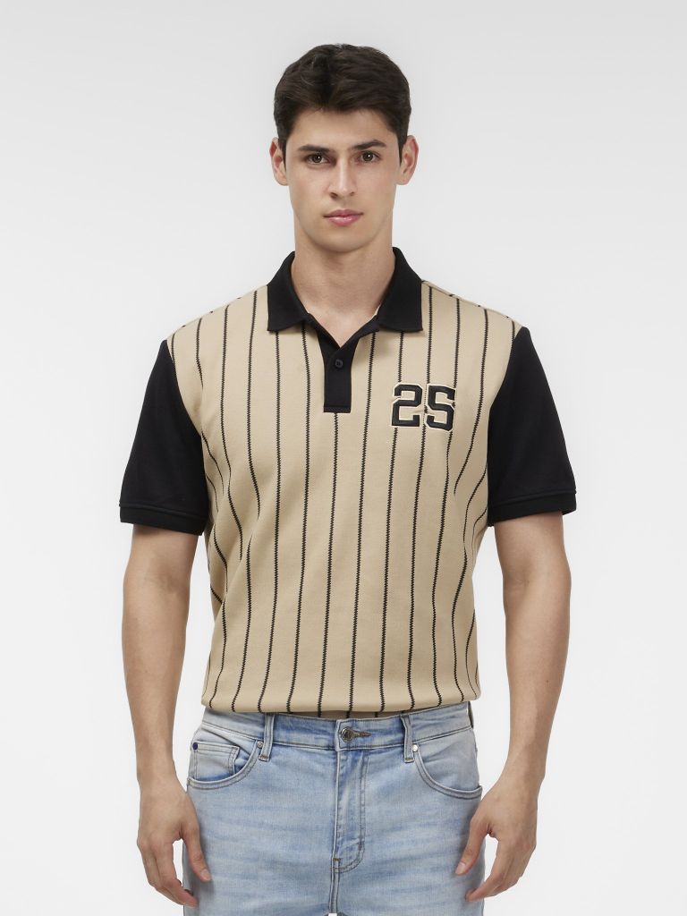 Áo Polo Nam Họa Tiết Pattern Vertical Stripes N 25 Form Regular