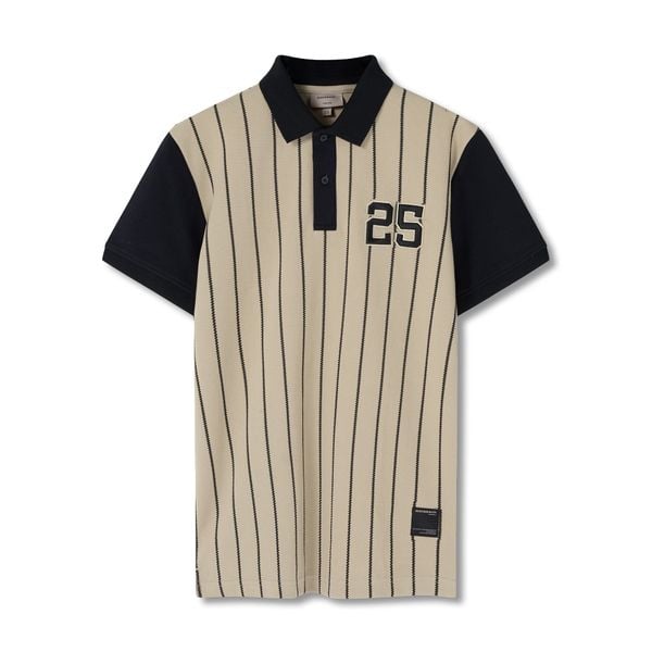 Áo Polo Nam Họa Tiết Pattern Vertical Stripes N 25 Form Regular