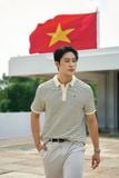 Áo Polo Nam Dệt Kim Sọc Ngang Form Regular