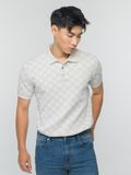 Áo Polo Nam Hoạ Tiết Cổ Dệt Nhãn Lưng Form Regular