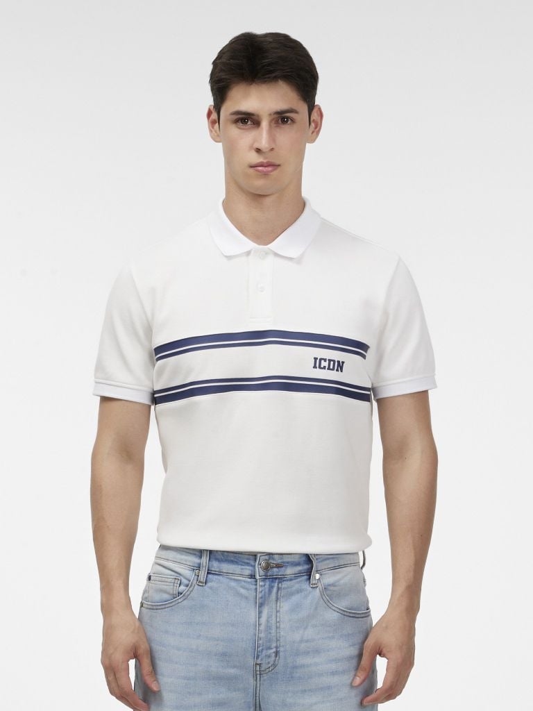 Áo Polo Nam Họa Tiết Sọc Ngang Elegance Form Regular
