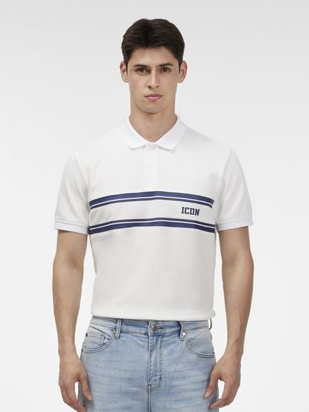 Áo Polo Nam Họa Tiết Sọc Ngang Elegance Form Regular