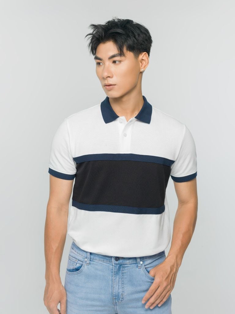 Áo Polo Nam Phối Màu Shade Flow Form Regular