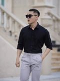 Áo Sơ Mi Bamboo Nam Tay Dài Semi Spread Caro Form Regular