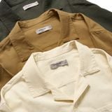 Áo Sơ Mi Cuban Kaki Nam Tay Ngắn Retro Style Form Boxy