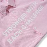 Áo Sơ Mi Oxford Nam Tay Dài Sọc Hồng Stronger With Each Challenge Form Regular