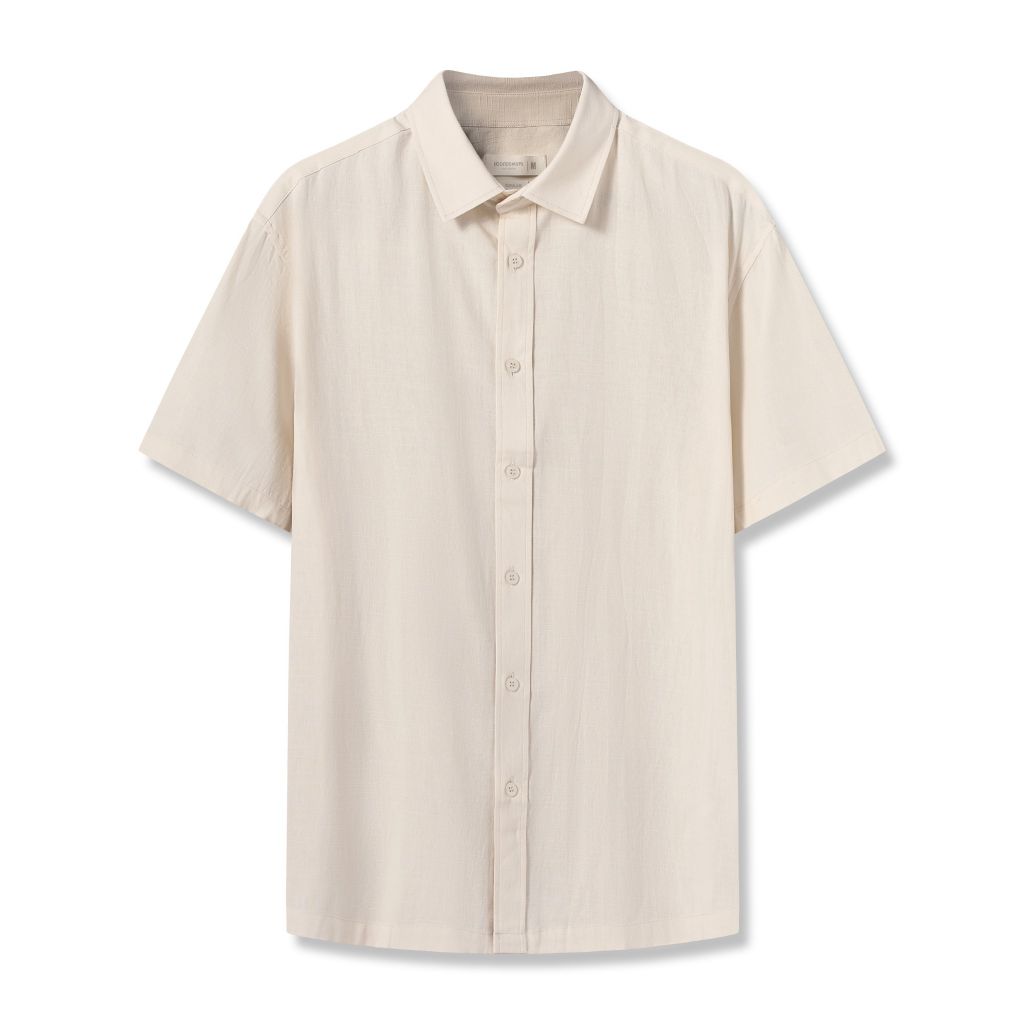 Áo Sơ Mi Linen Nam Tay Ngắn Minimal Collection Form Regular