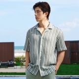 Áo Sơ Mi Nam Cuban Họa Tiết Kẻ Sọc Sundaze Rush Form Relax