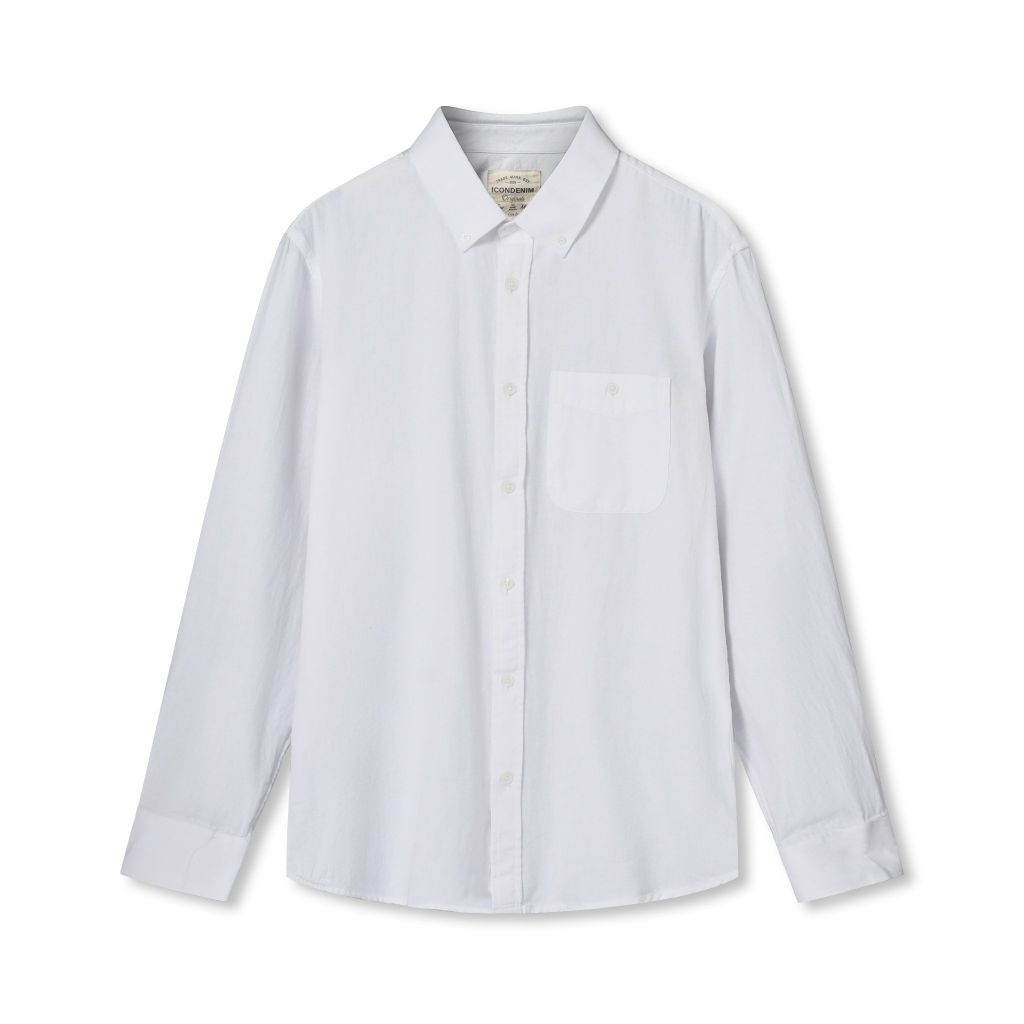 Áo Sơ Mi Cotton Xô Nam Tay Dài Trơn Vintage Spirit  Form Regular