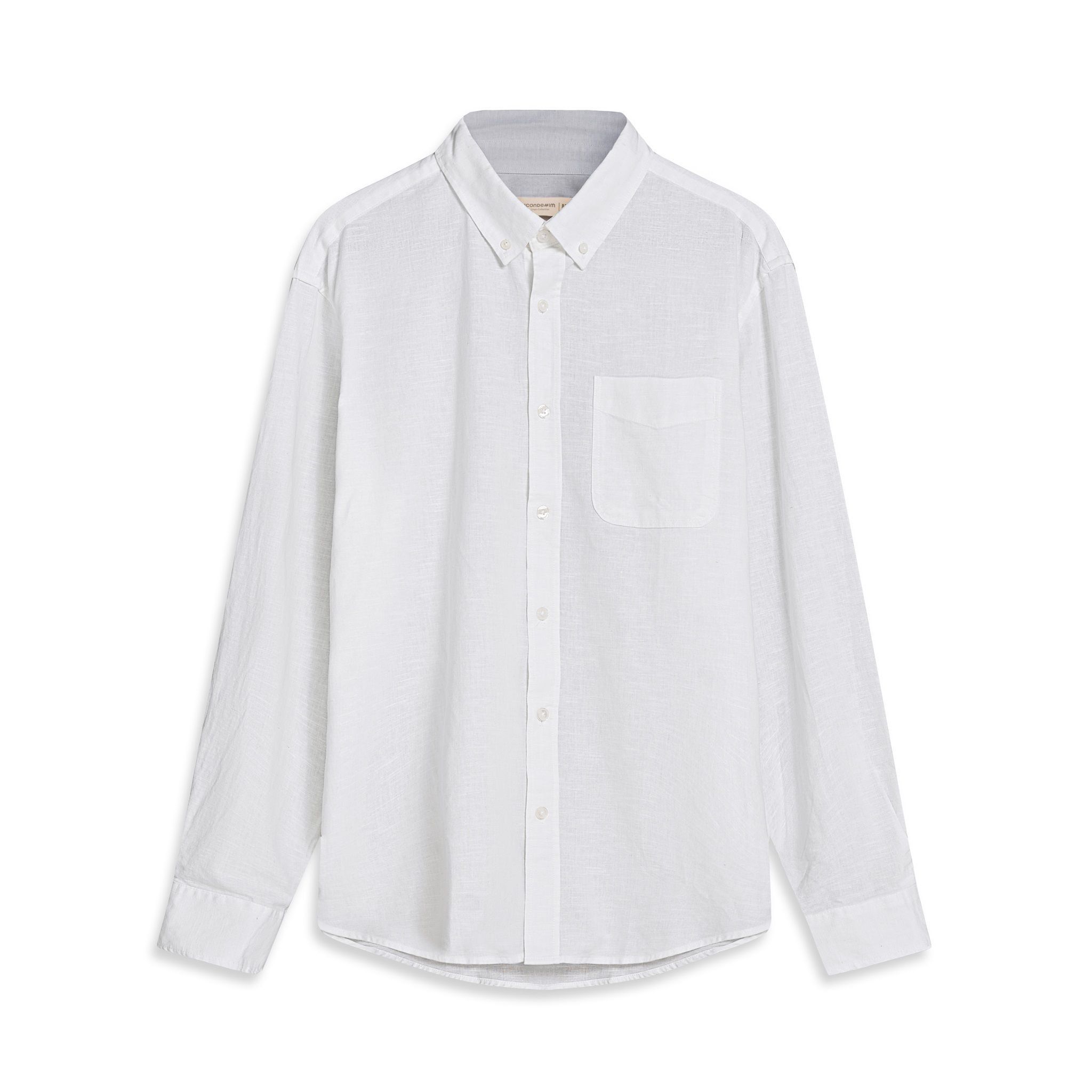 Áo Sơ Mi Linen Nam Tay Dài Pale Wave Form Regular
