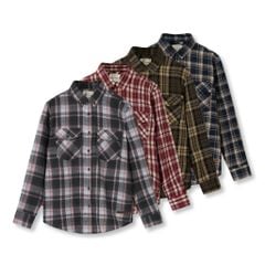 Áo Sơmi Nam Tay Dài Caro Flanel 2 Túi Thân Trước Form Regular