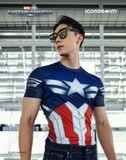 Áo Thun Nam Họa Tiết Marvel Captain Star-Spangled Form Regular