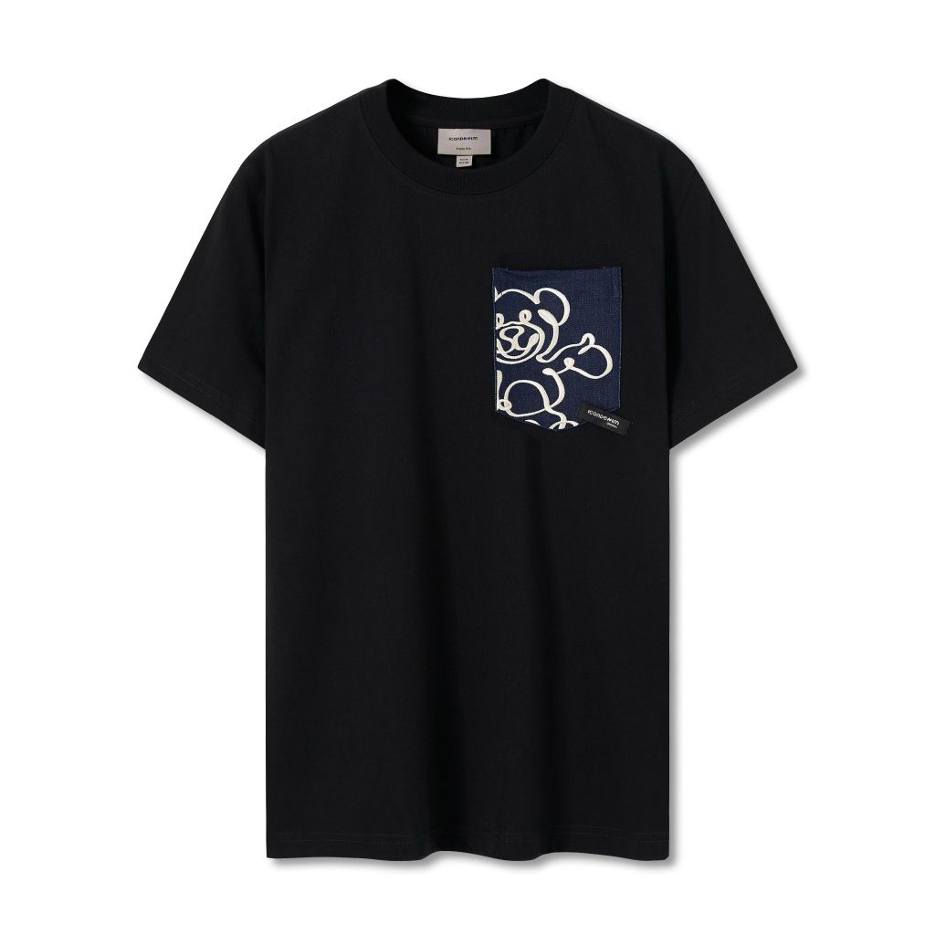 Áo Thun Nam Họa Tiết Túi Jean One Line Bear Drawing Form Regular