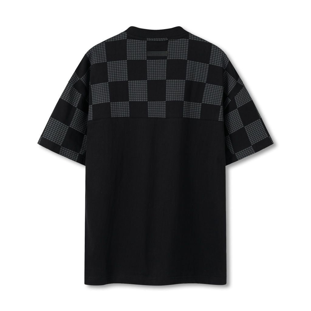 Áo Thun Nam Họa Tiết Pattern N & Embroidered Emblem Form Oversized