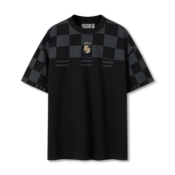 Áo Thun Nam Họa Tiết Pattern N & Embroidered Emblem Form Oversized