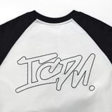 Áo Thun Nam Họa Tiết Thêu Móc Xích Raglan ICDN Form Oversize