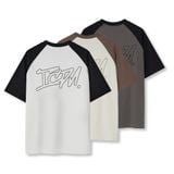 Áo Thun Nam Họa Tiết Thêu Móc Xích Raglan ICDN Form Oversize