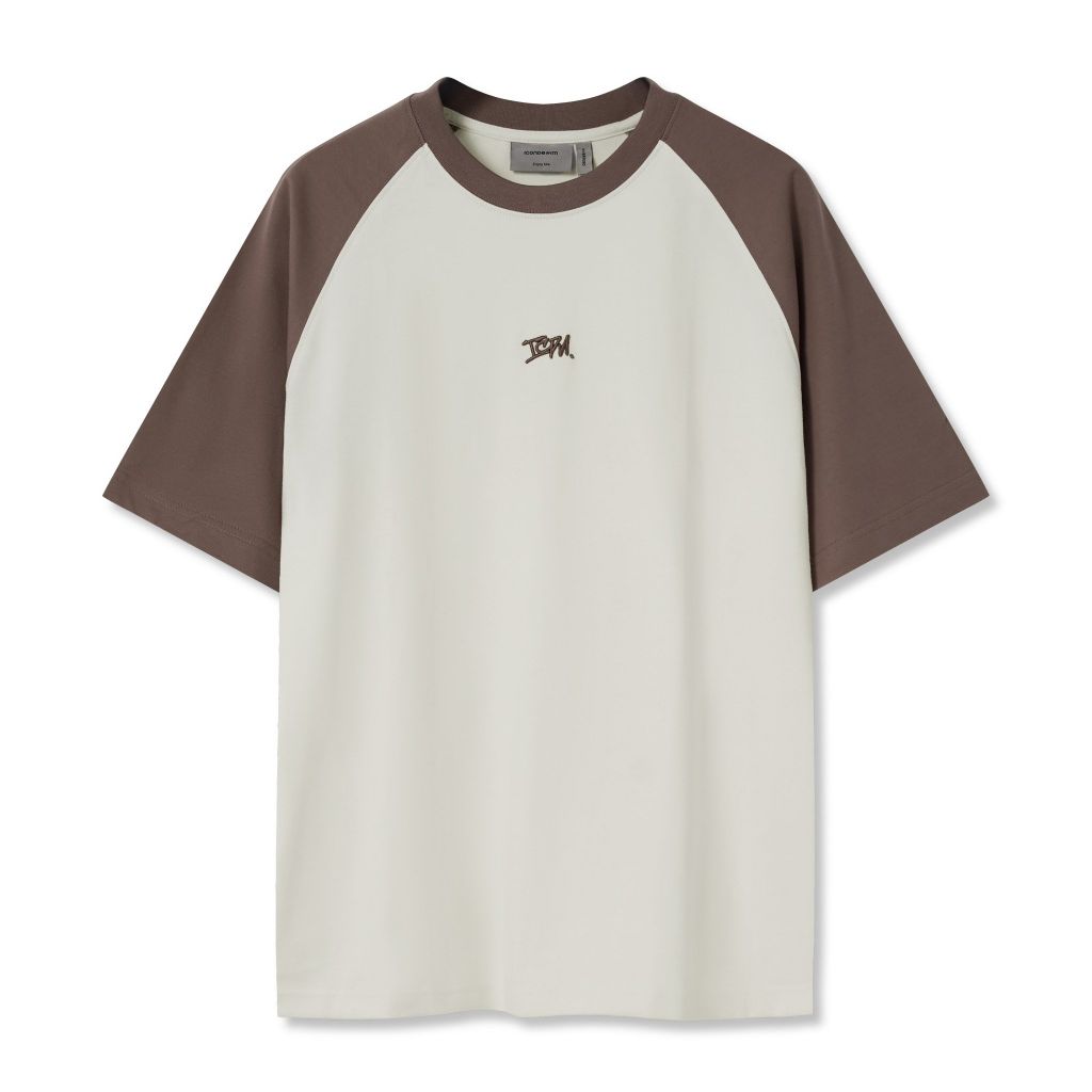 Áo Thun Nam Họa Tiết Thêu Móc Xích Raglan ICDN Form Oversize