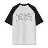 Áo Thun Nam Họa Tiết Thêu Móc Xích Raglan ICDN Form Oversize