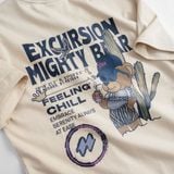 Áo Thun Nam Họa Tiết In Excursion Mighty Bear Form Regular