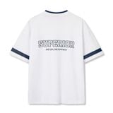 Áo Thun Nam Họa Tiết In Phối Cổ Tim Superior Form Oversize