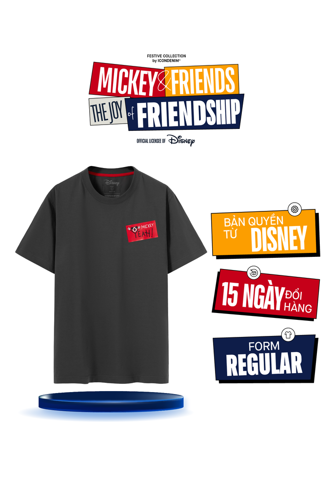 Áo Thun Nam Họa Tiết Mickey & Friends Say Yeah Form Regular