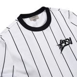 Áo Thun Nam Họa Tiết Phối Sọc Đen Baseball ICDN Star Form Regular