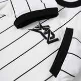 Áo Thun Nam Họa Tiết Phối Sọc Đen Baseball ICDN Star Form Regular