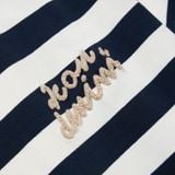 Áo Thun Nam Họa Tiết Sọc Thêu Xù Nautical Stripes Form Regular